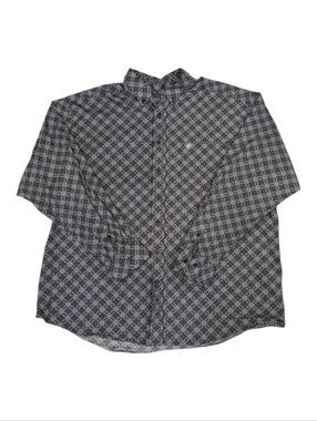 Ariat~Mens Wyatt Stretch Long Sleeve Button Down~Classic Fit~Black Western~XXL